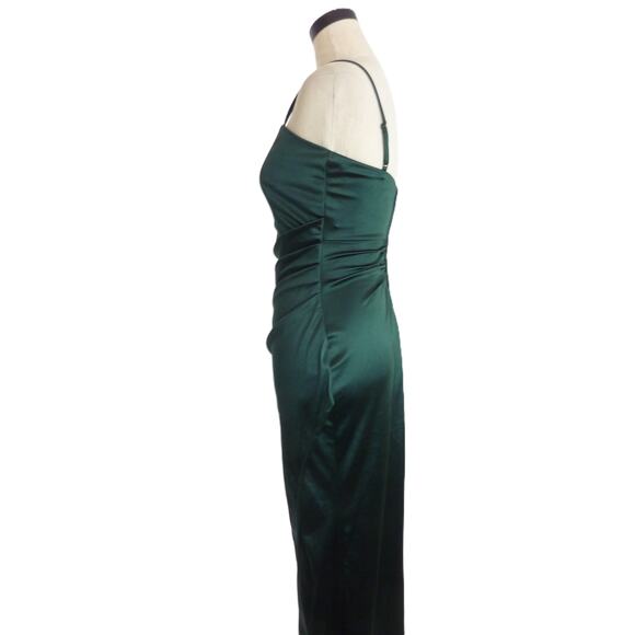 Emerald Sundae Green Maxi Ruched Dress S - Picture 4 of 8